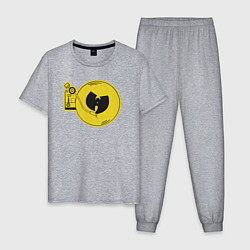 Пижама хлопковая мужская Wu-Tang vinyl, цвет: меланж