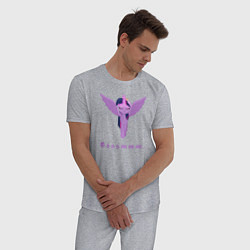 Пижама хлопковая мужская Твайлайт Спаркл в медитации, цвет: меланж — фото 2