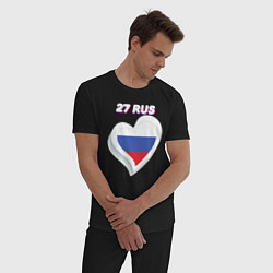 Пижама хлопковая мужская 27 регион Хабаровский край, цвет: черный — фото 2