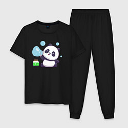 Мужская пижама Панда и мыльные пузыри