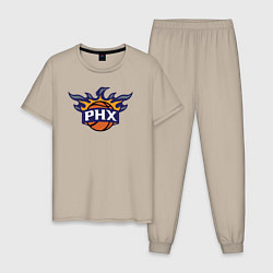 Пижама хлопковая мужская Phoenix Suns fire, цвет: миндальный