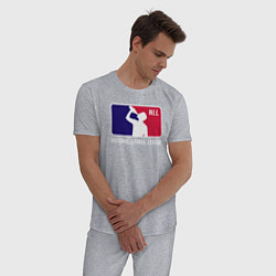 Пижама хлопковая мужская Национальная лига литрбола, цвет: меланж — фото 2