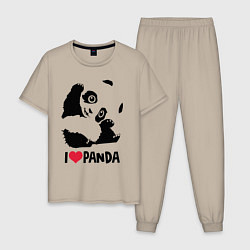 Мужская пижама I love panda