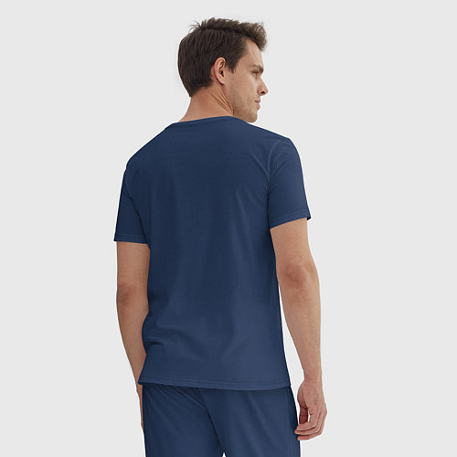Мужская пижама Защита здоровья - оберег здрабережень / Тёмно-синий – фото 4