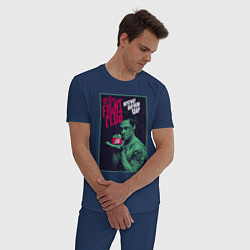 Пижама хлопковая мужская Мыло Тайлера Дёрдена, цвет: тёмно-синий — фото 2