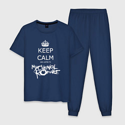 Пижама хлопковая мужская My Chemical Romance keep calm, цвет: тёмно-синий
