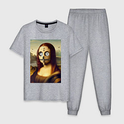 Мужская пижама Mona Lisa in a mask - steampunk