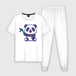Мужская пижама Панда и бамбук