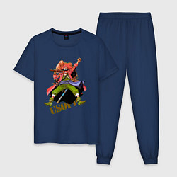 Пижама хлопковая мужская Уссоп из аниме One Piece, цвет: тёмно-синий