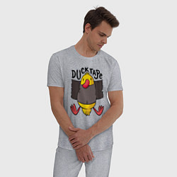 Пижама хлопковая мужская Duck tape, цвет: меланж — фото 2