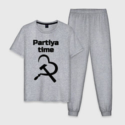 Пижама хлопковая мужская Partiya time, цвет: меланж