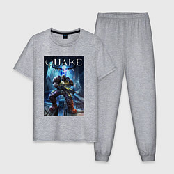 Пижама хлопковая мужская Quake arena - Ranger, цвет: меланж