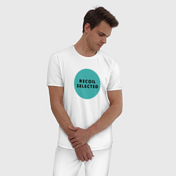 Пижама хлопковая мужская Recoil - Wilders circle, цвет: белый — фото 2