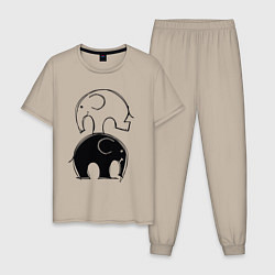 Мужская пижама Cute elephants