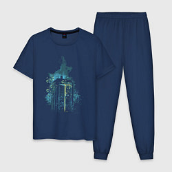 Пижама хлопковая мужская Tardis magic, цвет: тёмно-синий