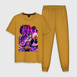 Пижама хлопковая мужская Jotaro Kujo and his new stand ai art, цвет: горчичный