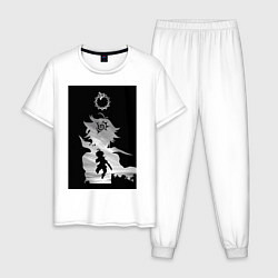 Пижама хлопковая мужская Семь смертных грехов Мелиодас, цвет: белый