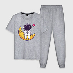 Мужская пижама Луна и астронавт