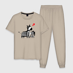 Мужская пижама Zebra love