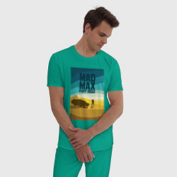Пижама хлопковая мужская Макс - дорога ярости, цвет: зеленый — фото 2