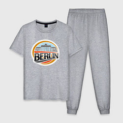 Пижама хлопковая мужская Berlin, цвет: меланж