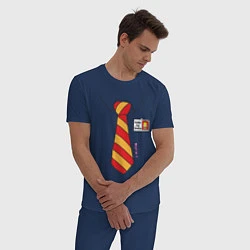 Пижама хлопковая мужская Костюм Гомера, цвет: тёмно-синий — фото 2