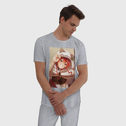 Пижама хлопковая мужская Реинкарнация безработного Эрис Бореас Грейрат кошк, цвет: меланж — фото 2