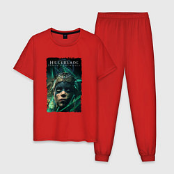 Пижама хлопковая мужская Senua - Game Hellblade, цвет: красный