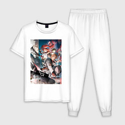 Пижама хлопковая мужская Реинкарнация безработного Эрис Бореас Грейрат Орст, цвет: белый