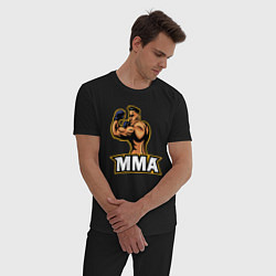 Пижама хлопковая мужская Fighter MMA, цвет: черный — фото 2