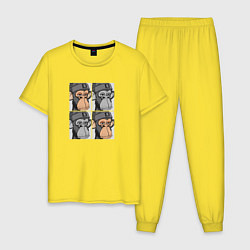 Мужская пижама Four monkeys
