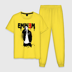 Пижама хлопковая мужская Eminem finger, цвет: желтый