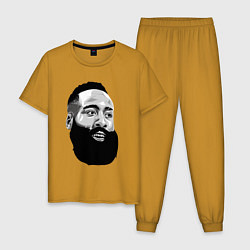 Пижама хлопковая мужская James Harden, цвет: горчичный