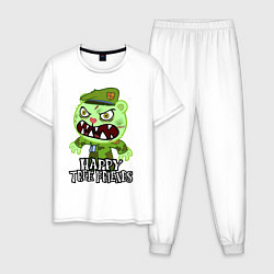 Пижама хлопковая мужская Angry - Flippy, цвет: белый