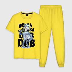 Пижама хлопковая мужская Рик и Бендер, цвет: желтый