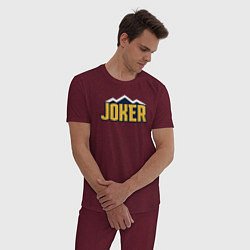 Пижама хлопковая мужская Joker Nuggets, цвет: меланж-бордовый — фото 2
