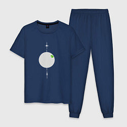 Пижама хлопковая мужская Новая планета, цвет: тёмно-синий