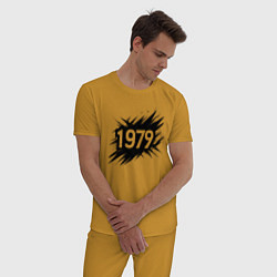 Пижама хлопковая мужская Динамичный 1979, цвет: горчичный — фото 2