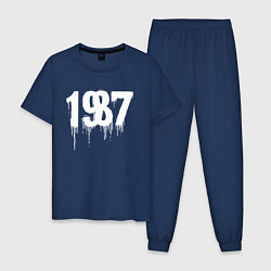 Мужская пижама 1987 растекшиеся капли