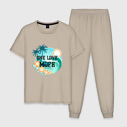 Мужская пижама One love море