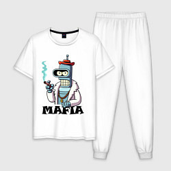 Мужская пижама Бендер в шубе с сигарой - мафия