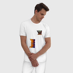 Пижама хлопковая мужская Doom персонаж из игры, цвет: белый — фото 2