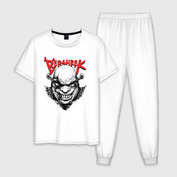 Пижама хлопковая мужская Берсерк Шрек, цвет: белый
