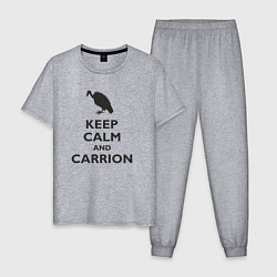 Пижама хлопковая мужская Carrion, цвет: меланж