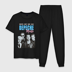 Пижама хлопковая мужская Depeche Mode Violator portrait, цвет: черный