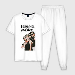 Пижама хлопковая мужская Depeche Mode 1990 - Violator, цвет: белый