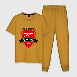 Пижама хлопковая мужская FC Arsenal: The Gunners, цвет: горчичный