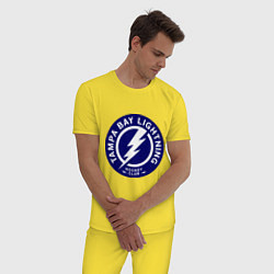 Пижама хлопковая мужская HC Tampa Bay Lightning, цвет: желтый — фото 2