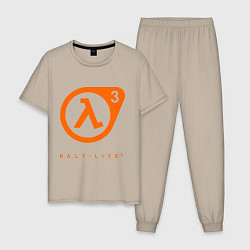Пижама хлопковая мужская Half-Life 3, цвет: миндальный