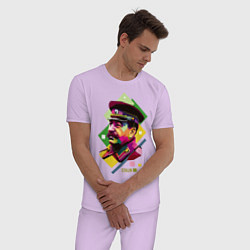 Пижама хлопковая мужская Stalin Art, цвет: лаванда — фото 2